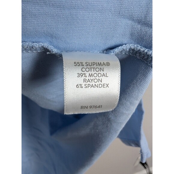 Talbots Blue Cotton Modal Tunic Top Women's Size Large - Picture 4 of 7